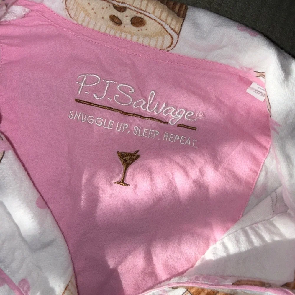 PJ Salvage Pink and White Espresso Martini Pajama Set - Picture 9 of 11